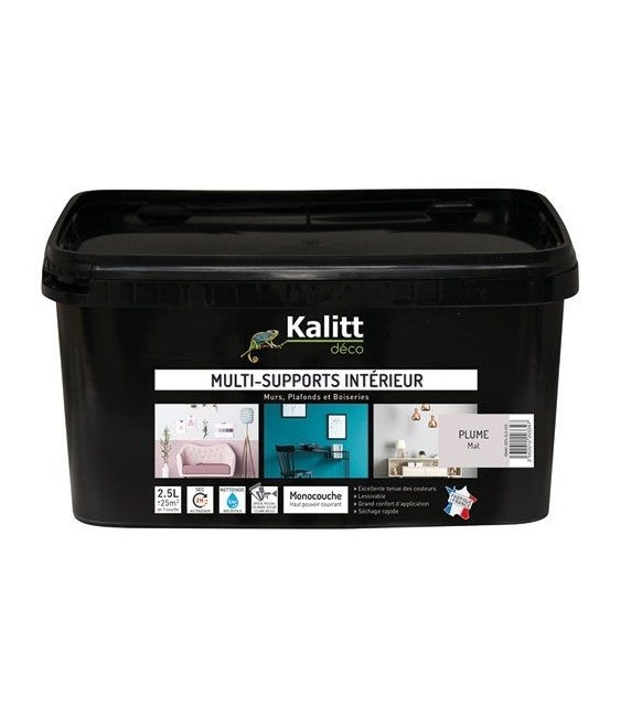 Peinture multi-supports - Intérieur - Mat - Plume - 2.5 L - KALITT
