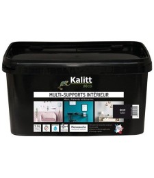 Peinture multi-supports - Intérieur - Satin - Noir - 2.5 L - KALITT