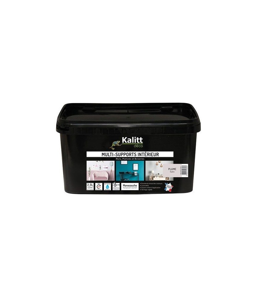 Peinture multi-supports - Intérieur - Satin - Plume - 2.5 L - KALITT Peinture multi-supports - Intérieur - Satin - Plume - 2.5 L - KALITT