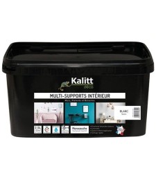 Peinture multi-supports - Intérieur - Satin - Blanc - 2.5 L - KALITT
