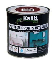 Peinture multi-supports - Intérieur - Mat - Rouge velours - 0.5 L - KALITT