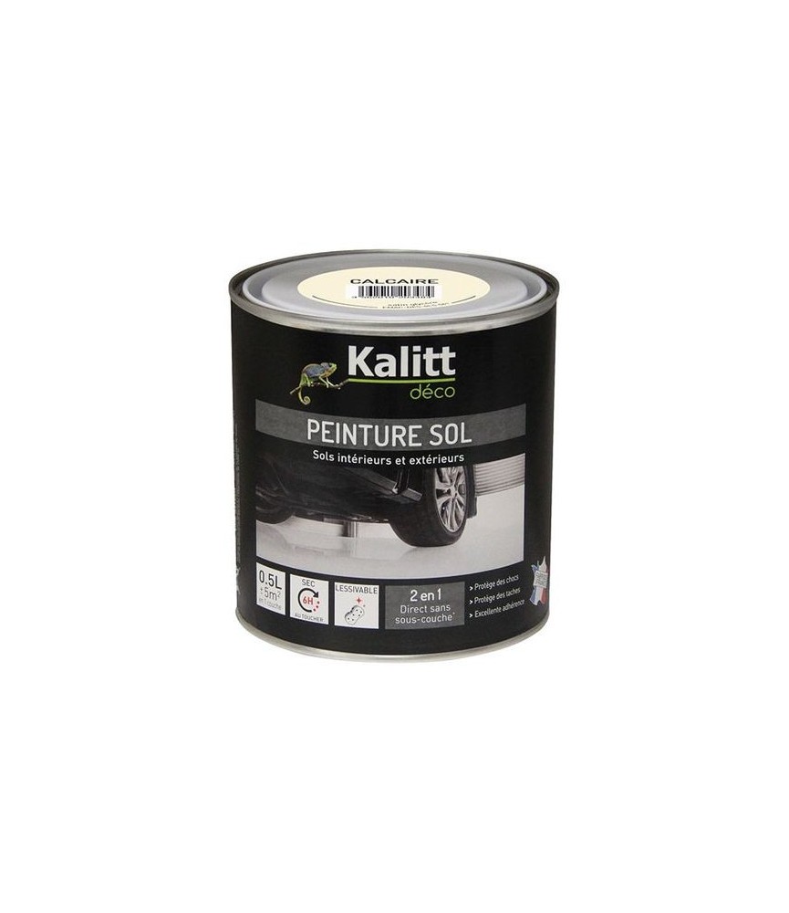 Peinture Spécial sol - Satin - Calcaire - 0.5 L - KALITT Peinture Spécial sol - Satin - Calcaire - 0.5 L - KALITT