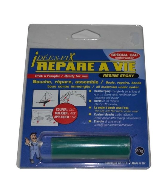 Résine epoxy spécial eau - Répare à vie - 50 Grs - MAXITECH