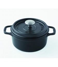 Cocotte ronde en fonte - 20 cm - Noire - INVICTA