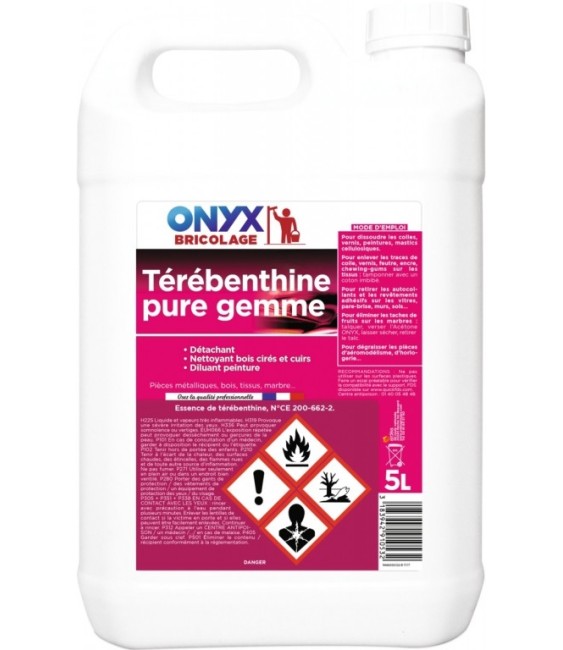 Essence à la térébenthine - Pur gemme - 5 L - ONYX