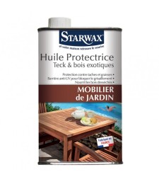 Huile protectrice pour mobilier de jardin en teck et bois exotiques - 500 ml - STARWAX