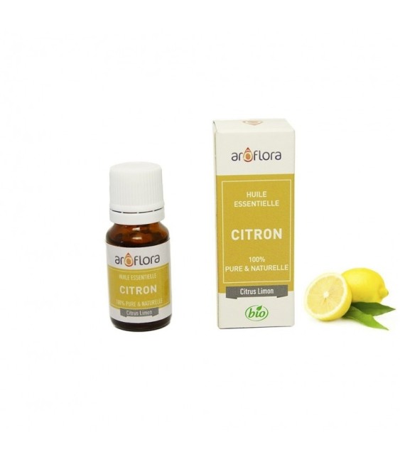 Huile essentielle BIO de Citron 100% pure et naturelle -10 ml - AROFLORA