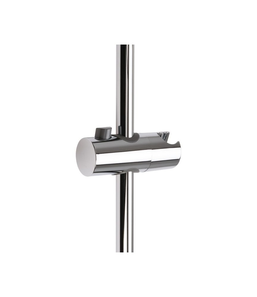 Curseur pour barre de douche chromé avec poussoir - 25 mm - Curseur pour barre de douche chromé avec poussoir - 25 mm -