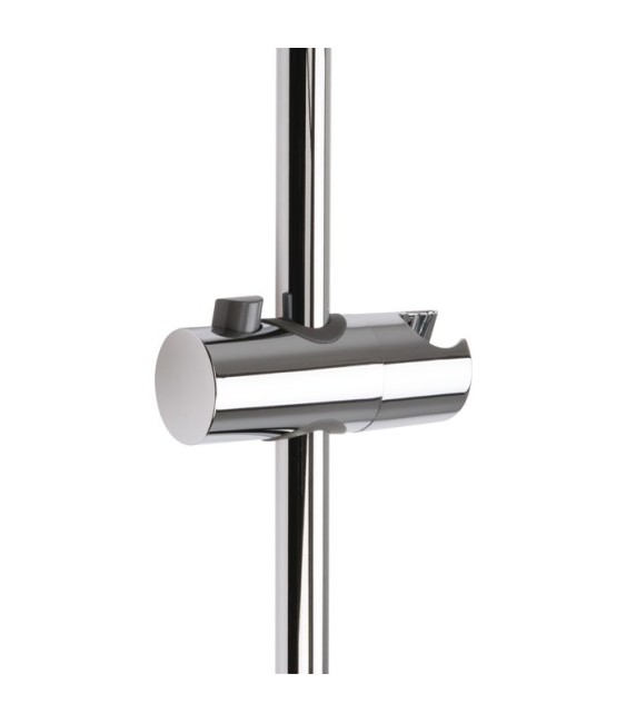 Curseur pour barre de douche chromé avec poussoir - 25 mm -