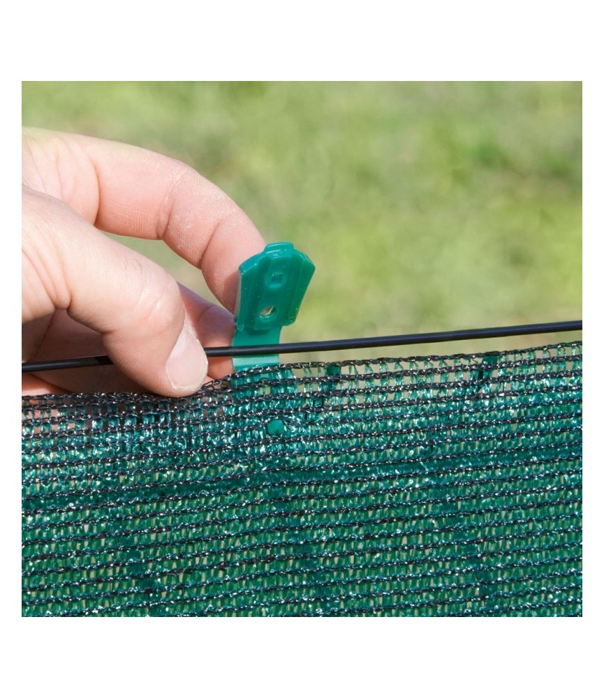 Clips de fixation pour brise-vue tissés - Totaltex - Lot de 20 clips - NORTENE