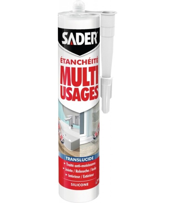 Mastic d'étanchéité Multi-usages - Translucide - 280 ml - SADER