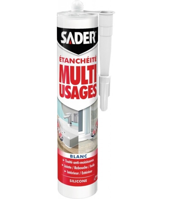 Mastic d'étanchéité Multi-usages - Blanc - 280 ml - SADER