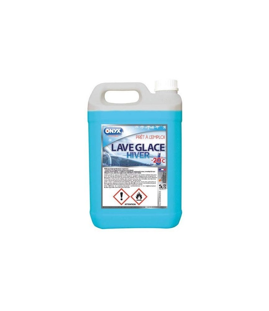 Lave glace dégivrant -20°C - Hiver - 5 L - ONYX Lave glace dégivrant -20°C - Hiver - 5 L - ONYX