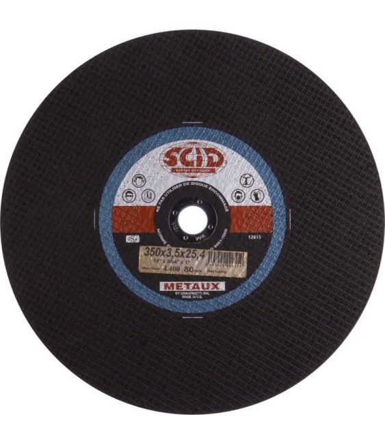 Disque à ébarder - Métaux - Moyeu plat -  355 mm - SCID