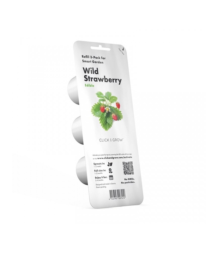 Capsule prête à planter - Fraises des bois- Click & Grow - Lot de 3 - EMSA