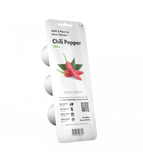 Capsule prête à planter - Piments rouges - Click & Grow - Lot de 3 - EMSA