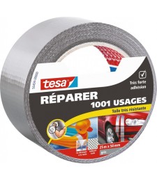 Ruban adhésif réparation - 1001 usages - 25 M x 50 mm - Gris - TESA