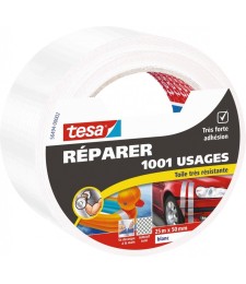 Ruban adhésif réparation - 1001 usages - 25 M x 50 mm - Blanc - TESA