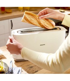 Grille pain avec fente longue - HD2590 - Blanc - PHILIPS