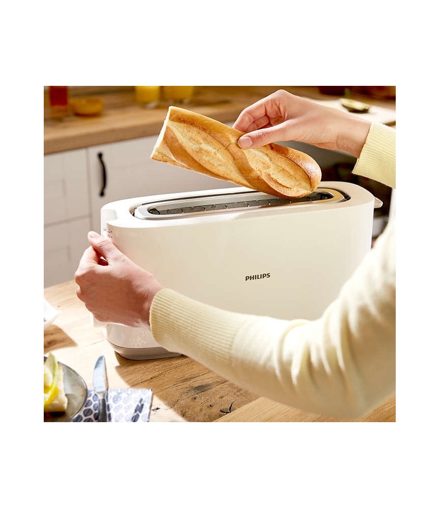 Grille pain avec fente longue - HD2590 - Blanc - PHILIPS