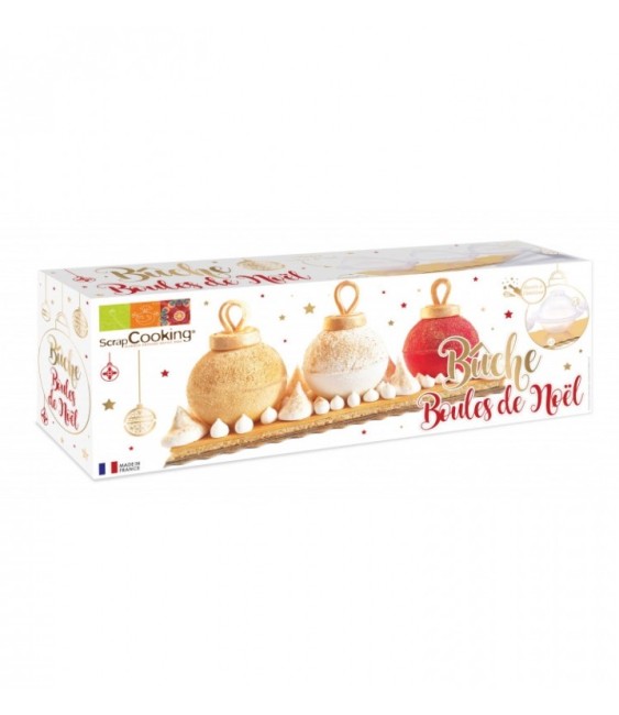 Kit moule bûche - Boules de Noël - SCRAPCOOKING