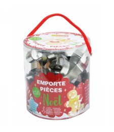 Seau de 18 emporte-pièces Noël - SCRAPCOOKING