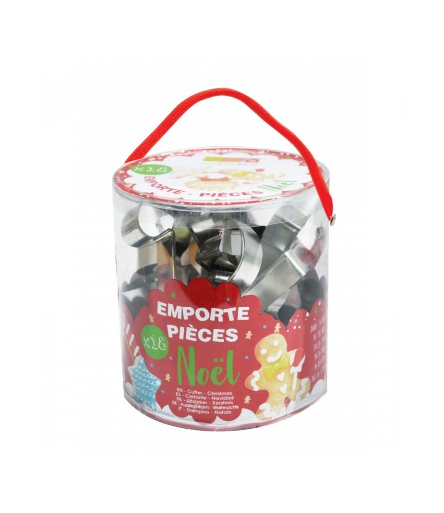 Seau de 18 emporte-pièces Noël - SCRAPCOOKING Seau de 18 emporte-pièces Noël - SCRAPCOOKING