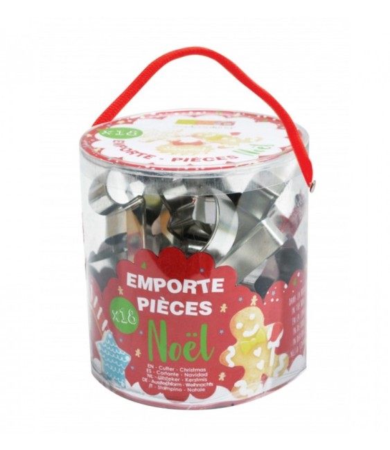 Seau de 18 emporte-pièces Noël - SCRAPCOOKING