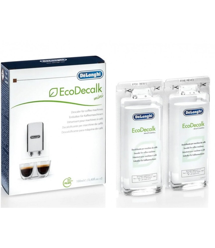 Détartrant pour cafetière écologique - EcoDecalk Mini - 2x100 ml - DELONGHI Détartrant pour cafetière écologique - EcoDecalk Mini - 2x100 ml - DELONGHI