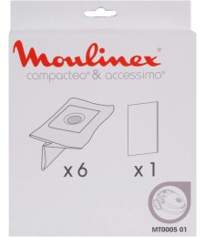 6 sacs aspirateur en papier + 1 micro-filtre - MT000501 - MOULINEX
