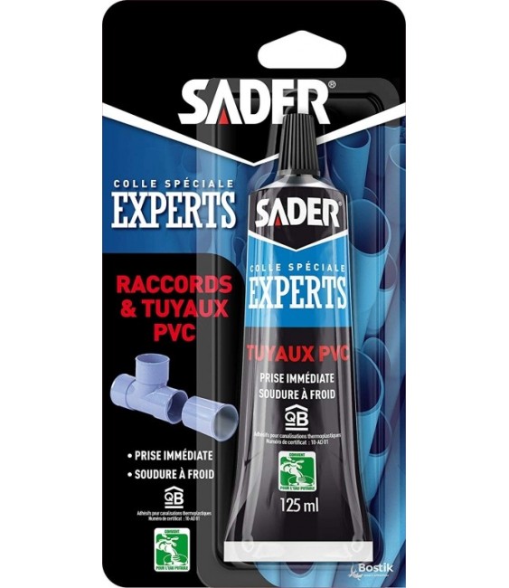 Colle expert pour tuyau et PVC - 125 ml - SADER