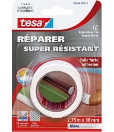Toile adhésive super résistante - Blanc - 2.75 M x 38 mm - TESA