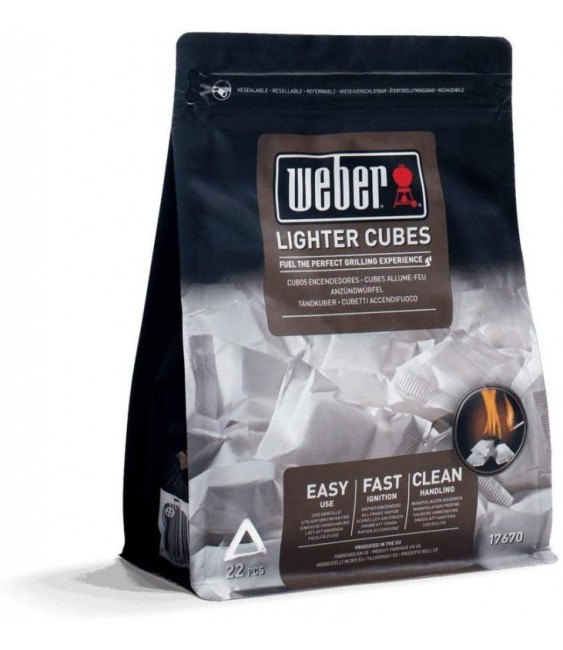 22 carrés allume-feux - Blanc - WEBER