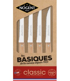 Coffret de 4 couteaux à steack - Les Basiques - Bois - NOGENT
