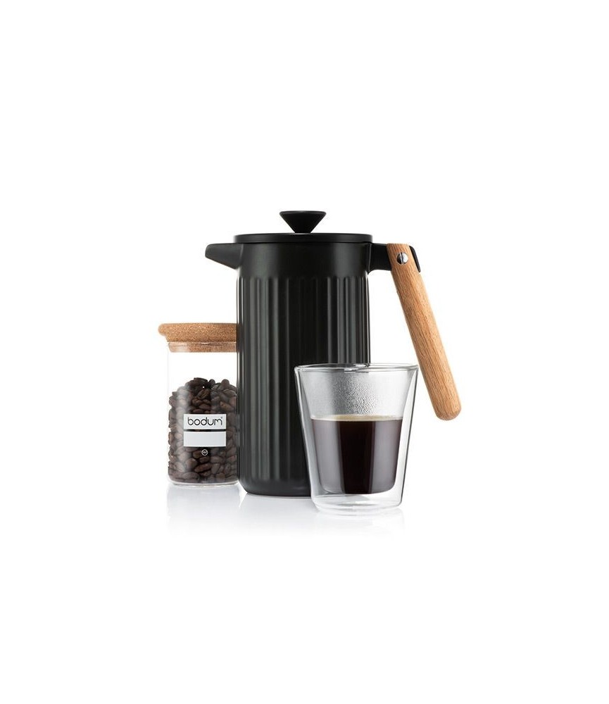 Cafetière à piston en porcelaine, 8 tasses, 1.0 L - Douro - Noir - BODUM