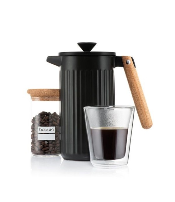 Cafetière à piston en porcelaine, 8 tasses, 1.0 L - Douro - Noir - BODUM
