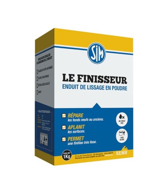Enduit de lissage intérieur en poudre - Le Finisseur - 1 Kg - SIM