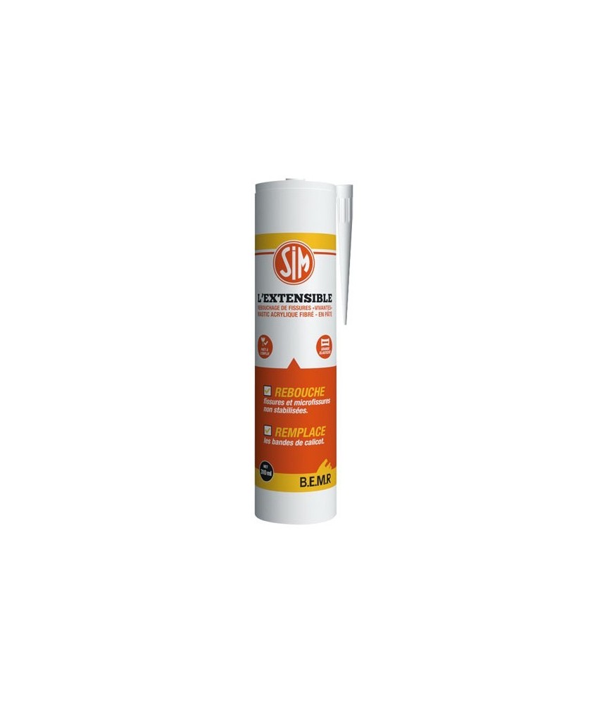 Enduit de rebouchage et de réparation extérieur - L'Extensible - 310 ml - SIM Enduit de rebouchage et de réparation extérieur - L'Extensible - 310 ml - SIM