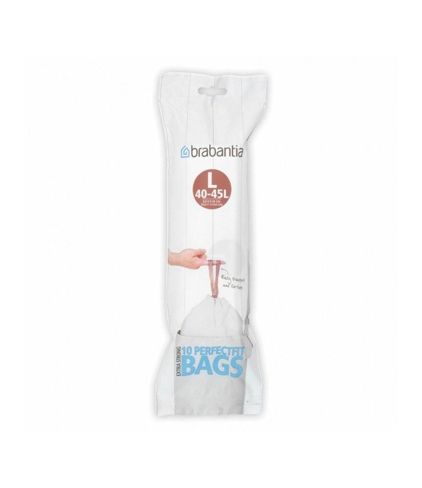 Sacs Poubelle - PerfectFit - 45 litres - 10 sacs - BRABANTIA Sacs Poubelle - PerfectFit - 45 litres - 10 sacs - BRABANTIA