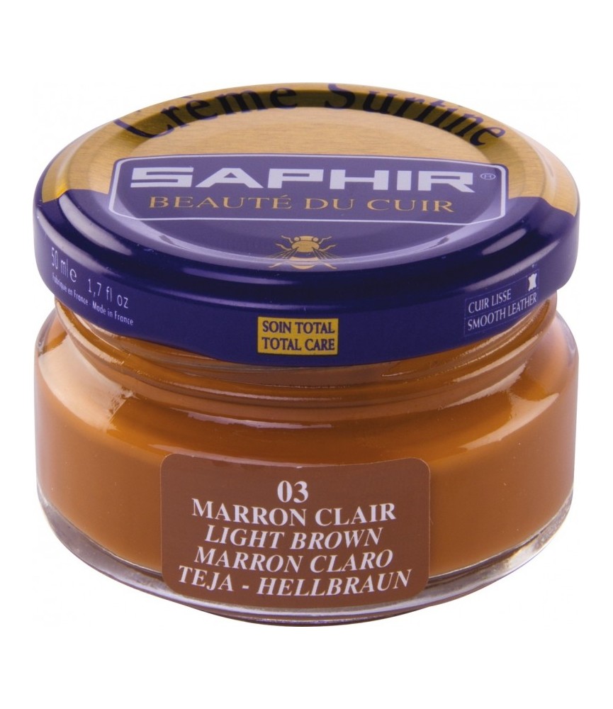 Cirage Saphir - Crème Surfine - Marron clair - 50 ml - AVEL