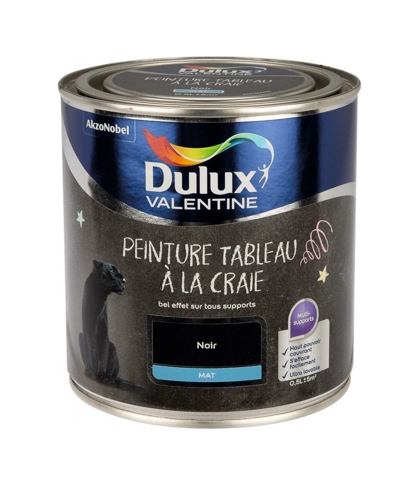 Peinture tableau à la craie - Noir - 500 ml - DULUX