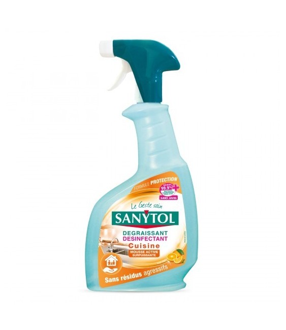 Dégraissant et désinfectant cuisine - Agrumes - 500 ml - SANYTOL