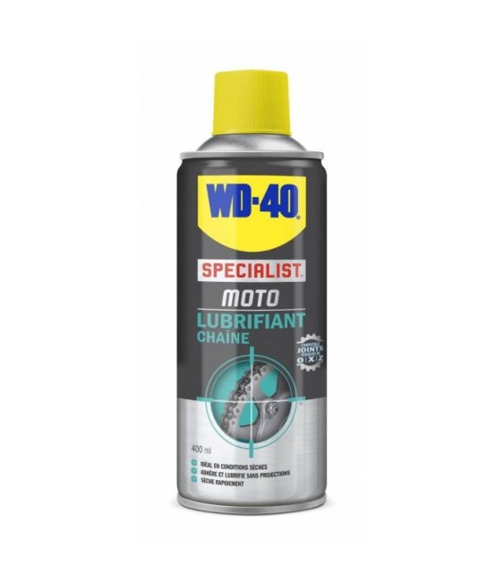 Lubrifiant chaîne conditions sèches - Spécial moto - 400 ml - WD-40