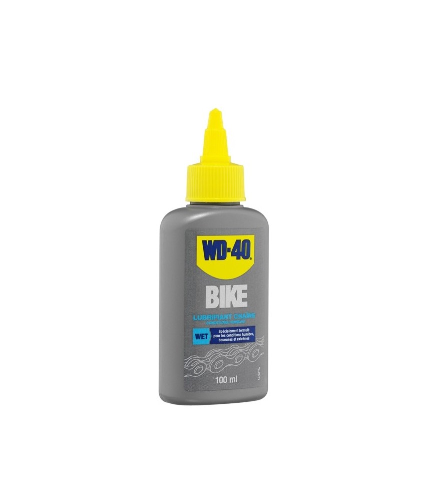 Lubrifiant chaîne conditions humides - Spécial vélo - 100 ml - WD-40 BIKE