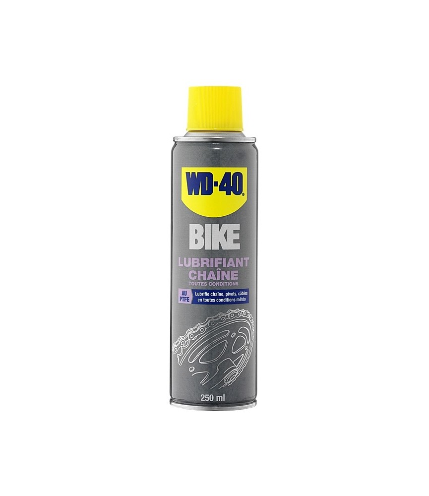 Lubrifiant chaîne toutes conditions - Spécial vélo - 250 ml - WD-40 BIKE