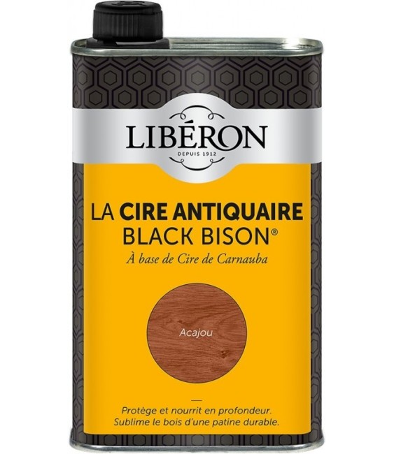 Cire d'antiquaire liquide - Black Bison - Acajou - 500 ml - LIBERON