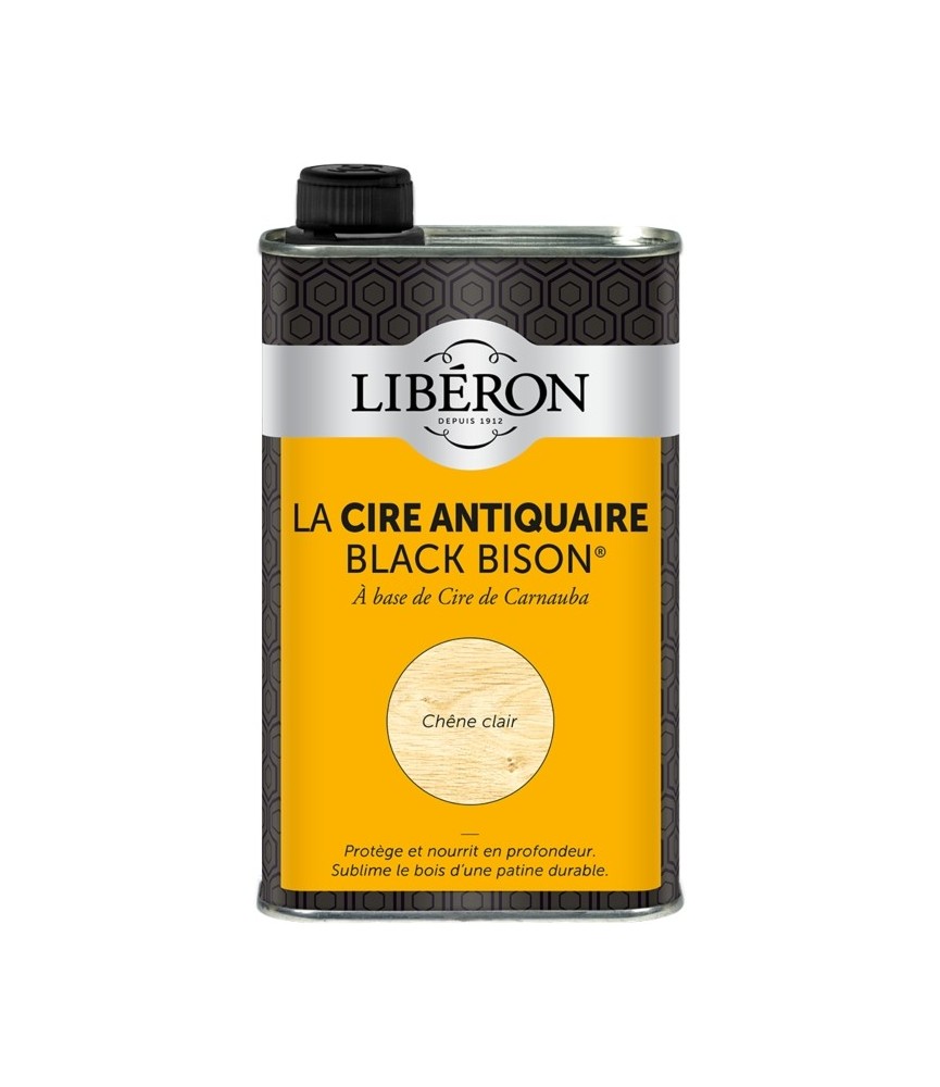Cire d'antiquaire liquide - Black Bison - Chêne clair - 500 ml - LIBERON Cire d'antiquaire liquide - Black Bison - Chêne clair - 500 ml - LIBERON