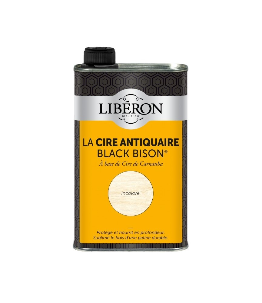 Cire d'antiquaire liquide - Black Bison - Incolore - 500 ml - LIBERON Cire d'antiquaire liquide - Black Bison - Incolore - 500 ml - LIBERON