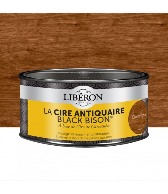 Cire d'antiquaire en pâte - Black Bison - Chêne foncé - 500 ml - LIBERON
