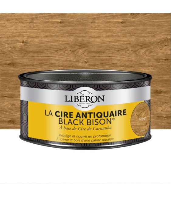 Cire d'antiquaire en pâte - Black Bison - Noyer - 500 ml - LIBERON